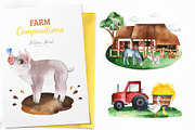 Watercolor Farm Collection., an Animal Illustration by Kate_Rina (Thumbnail 5 of 9)