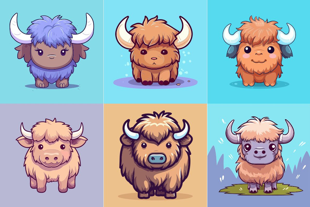 kawaii anime Buffalo, an Animal Illustration by Zoya Miller (Photo 2 of 3)