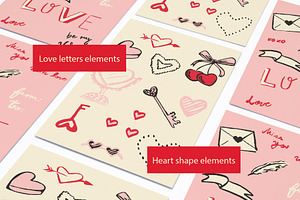 Hand Draw Valentines Day Vectors