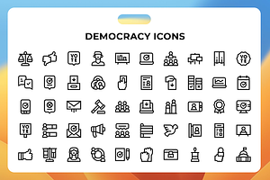Democracy Icons, a Duotone Icon by Wencory