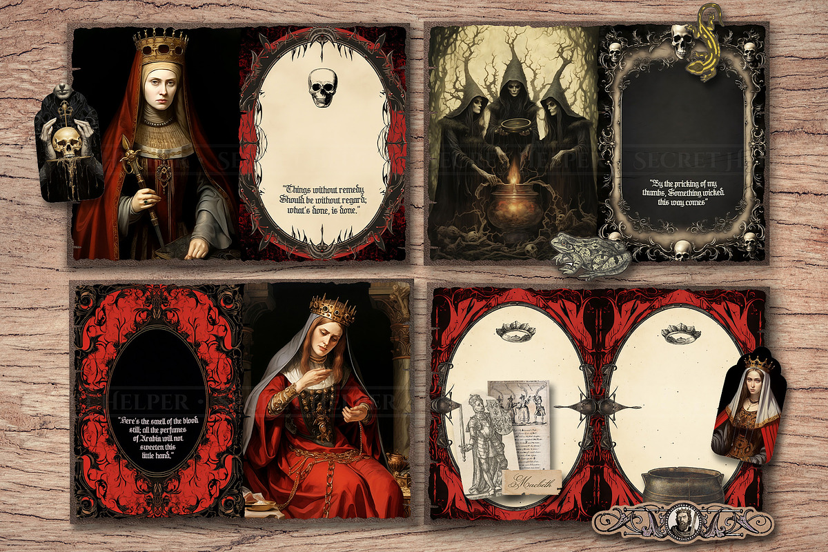 Macbeth Scrapbook Kit, a Person Illustration by Secret Helper (Photo 3 of 8)