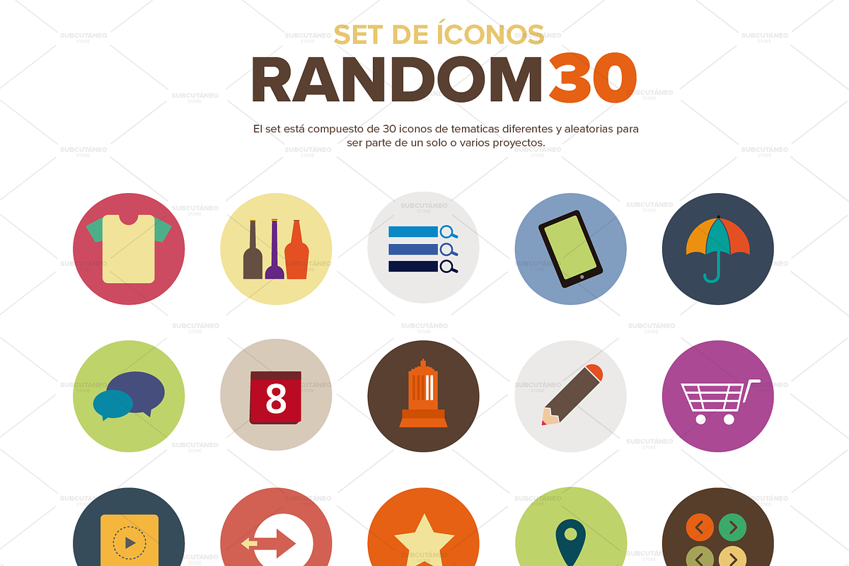 RANDOM 30 Icon Set, an Icon by SUBCUTANEO STORE (Photo 2 of 4)