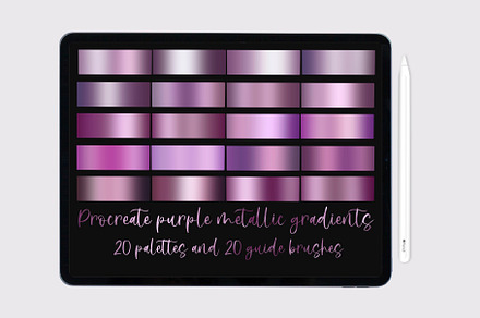 Procreate purple metallic gradients
