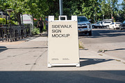Sidewalk Street Cafe Sign Mockup PSD, a Mockup by Area Mockups (Thumbnail 1 of 3)