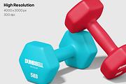 Dumbbell Mockup Front & Side, a Household Mockup by graphicsauce (Thumbnail 2 of 4)