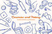 Pottery & Ceramics Illustration Set, a Person Illustration by Studio Papercuts (Thumbnail 1 of 7)