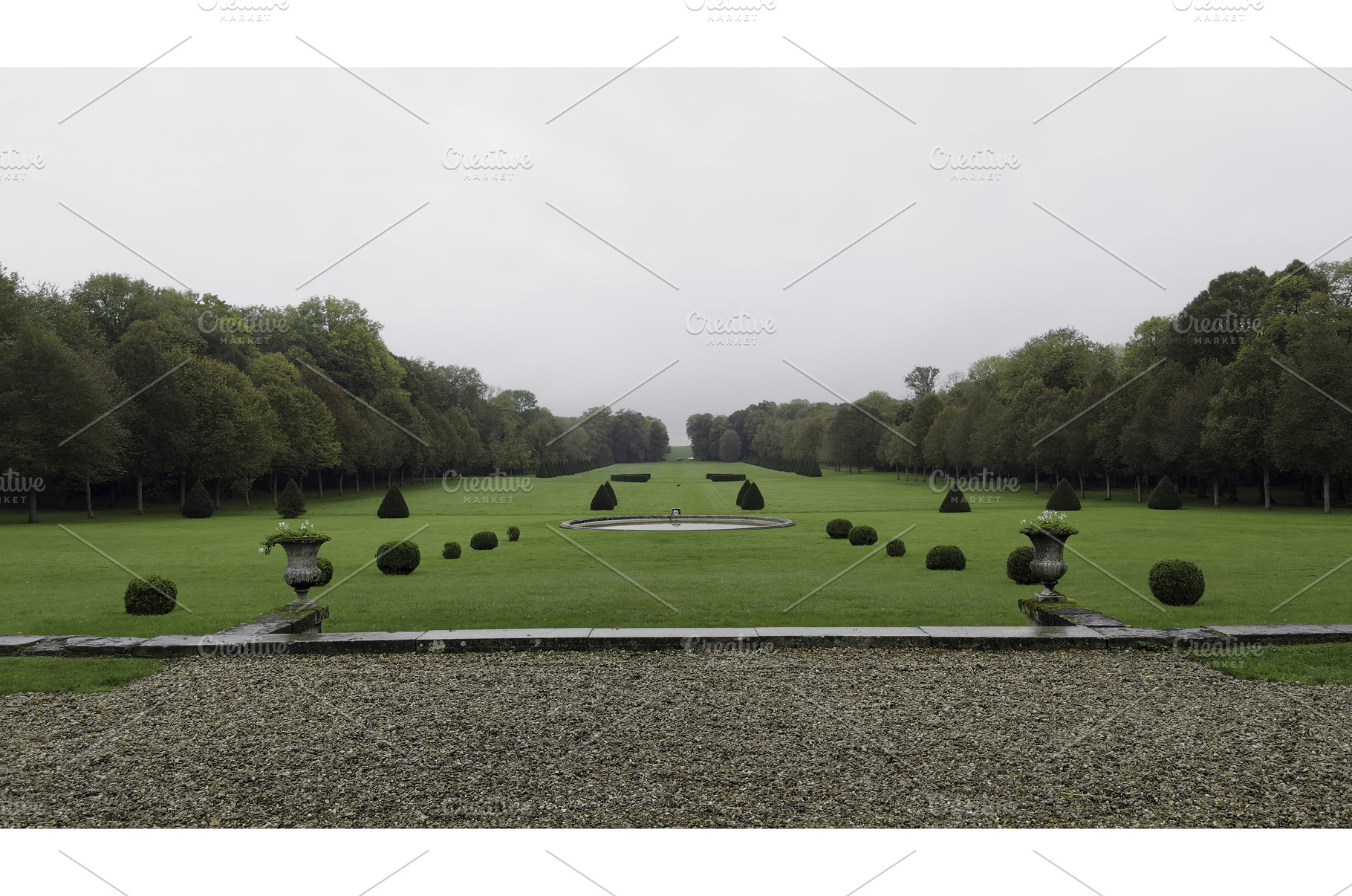 Panoramic view of chateau de vaux le, a Nature Photo by Media Whale Stock