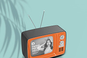 Vintage Portable TV with Old Video E, a Product Mockup by OneVectorStock (Thumbnail 19 of 19)