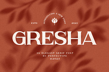 Gresha Elegant Serif Font Typeface