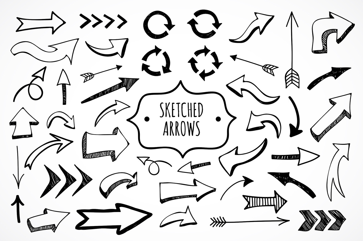 Cute sketched arrows in vector, a Work Illustration by Redchocolate