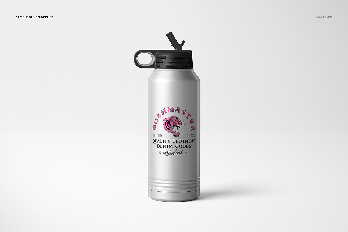 S. Steel 32 oz. Water Bottle Mockup, a Product Mockup by creatsy5 (Photo 6 of 12)