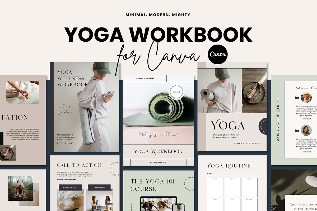 Yoga and Wellness Workbook | Canva, a Templates & Theme by Erin Cassidy (Photo 1 of 10)