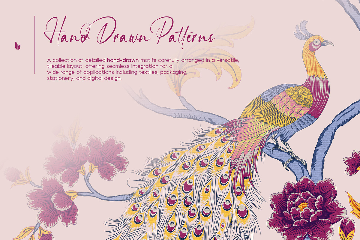 Hand Drawn Chinoiserie Luxury Prints, a Pattern Graphic by LEAFure (Photo 6 of 10)