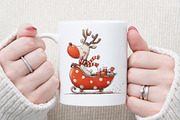 Quirky Funny Christmas Reindeer Clip, an Illustration by Sublimation Artist (Thumbnail 5 of 6)
