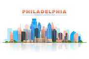 Philadelphia Pensylvania USA skyline, an Illustration by Sky and glass (Thumbnail 3 of 6)