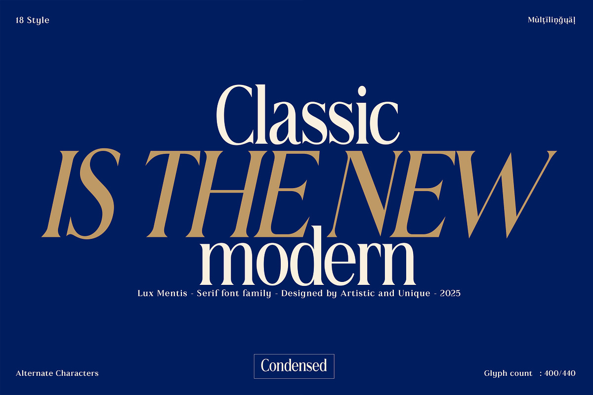 Lux Mentis - Serif Font Family, a Serif Font by Artistic & Unique (Photo 4 of 15)