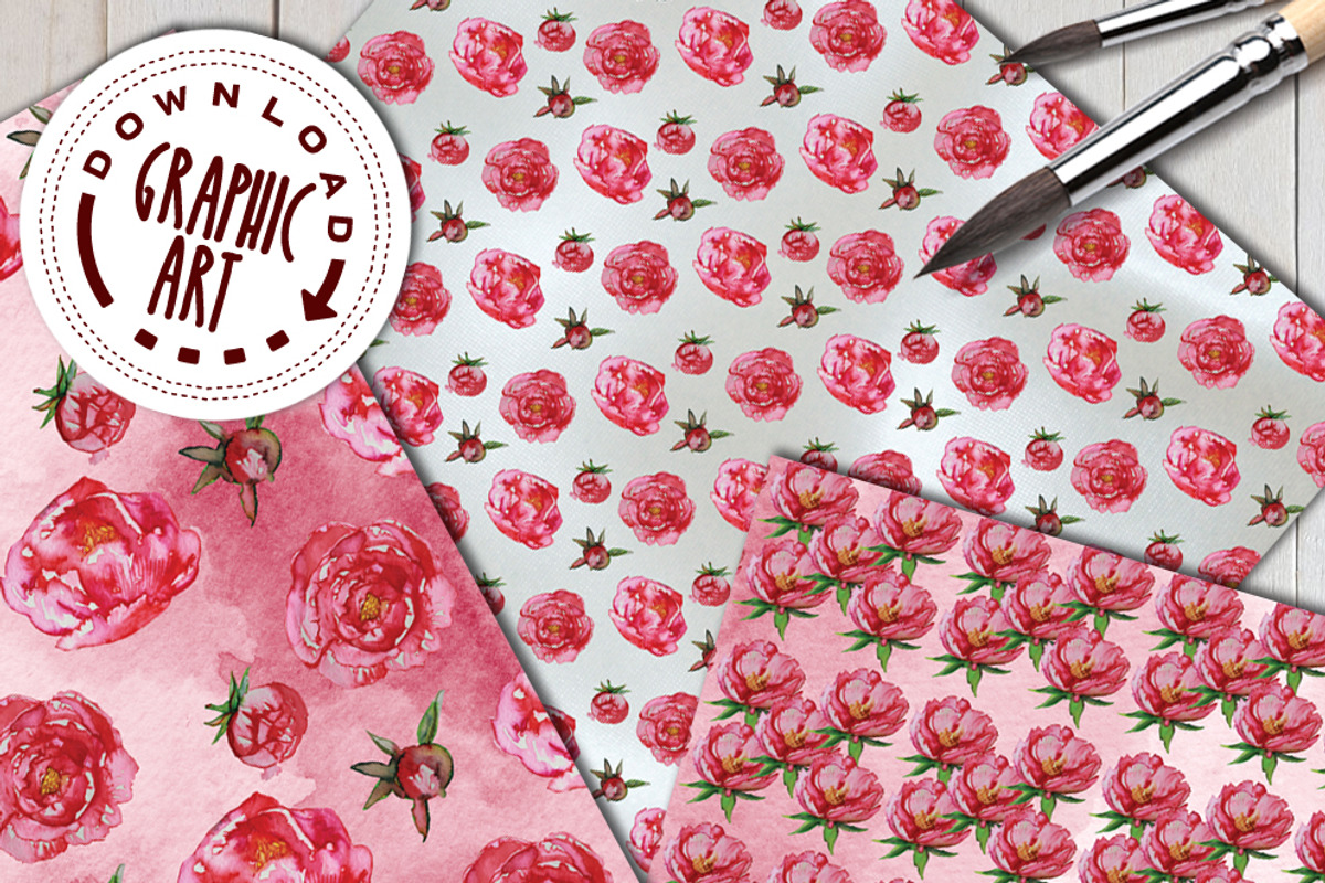 DIGITAL PAPER PATTERNS PACK, a Decorative Illustration by Download Graphic Art (Photo 5 of 6)