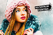 Watercolor Painting Effect, an Action Add-On by PSD Action (Thumbnail 1 of 7)