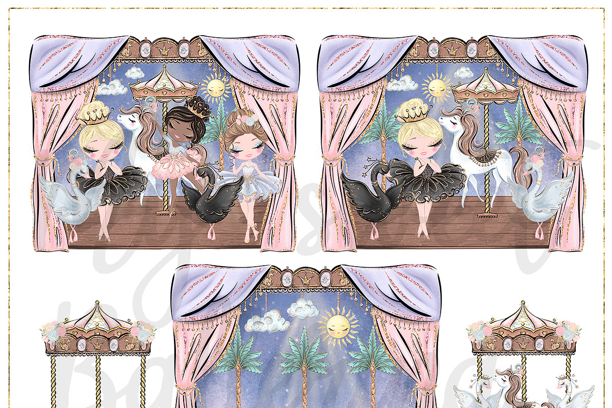 Ballerina Hand Drawn Clipart, a Decorative Illustration by Masha  Studio (Photo 7 of 8)