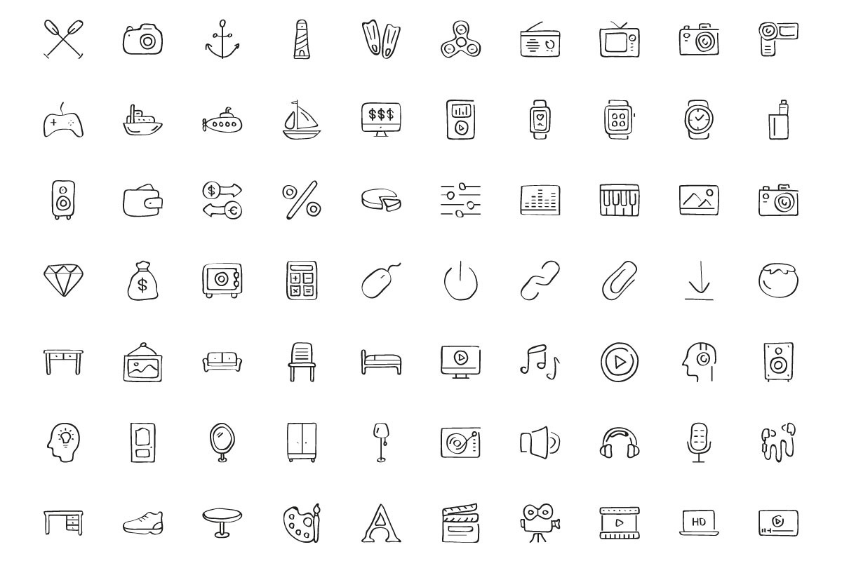 Hand Drawn Sketching, an Outline Icon by Color Cubes (Photo 3 of 6)