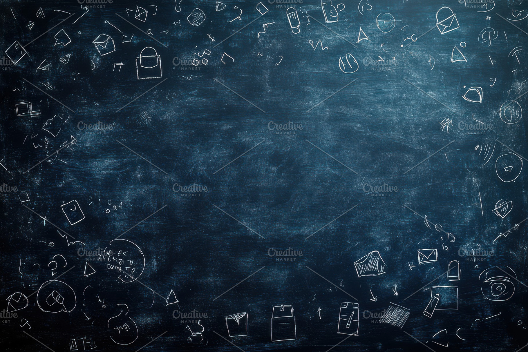 Dark Blue Chalkboard Background with, an Abstract Photo by Pixeness Studio