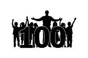 100 Days of School Silhouette Bundle, an Object Graphic by jahid234 (Thumbnail 6 of 6)