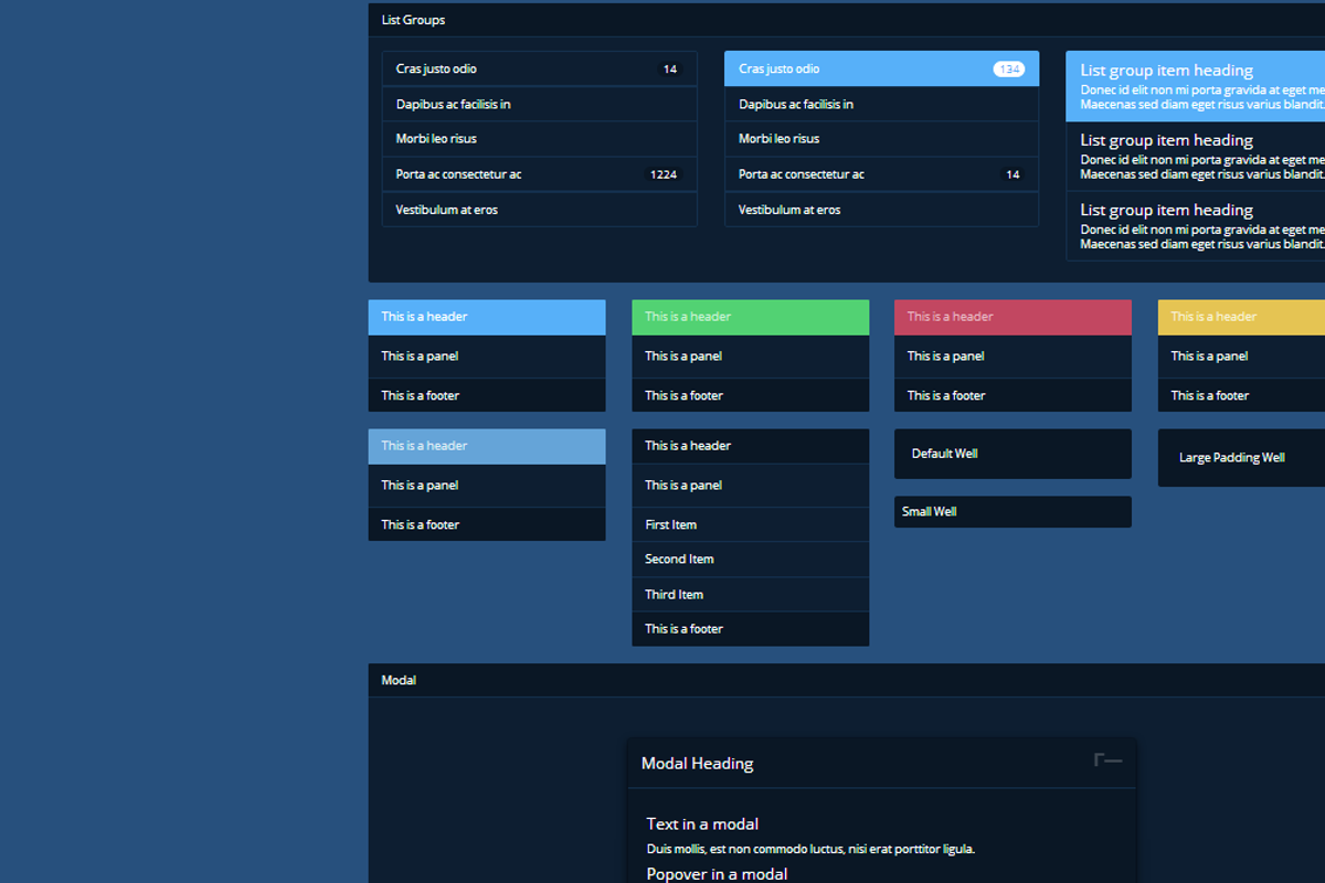 Bootstrap 3.0. theme DRON dark UI, a Bootstrap Template by Bootstraptor (Photo 4 of 5)