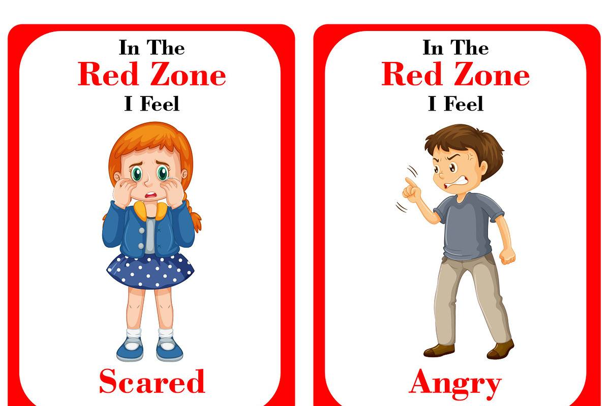 Zones of Regulation Flash Card, an Education Illustration by DigitalsDesigns (Photo 6 of 9)
