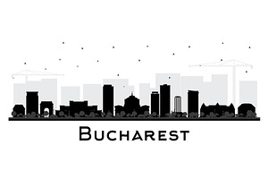 Bucharest Romania City Skyline.