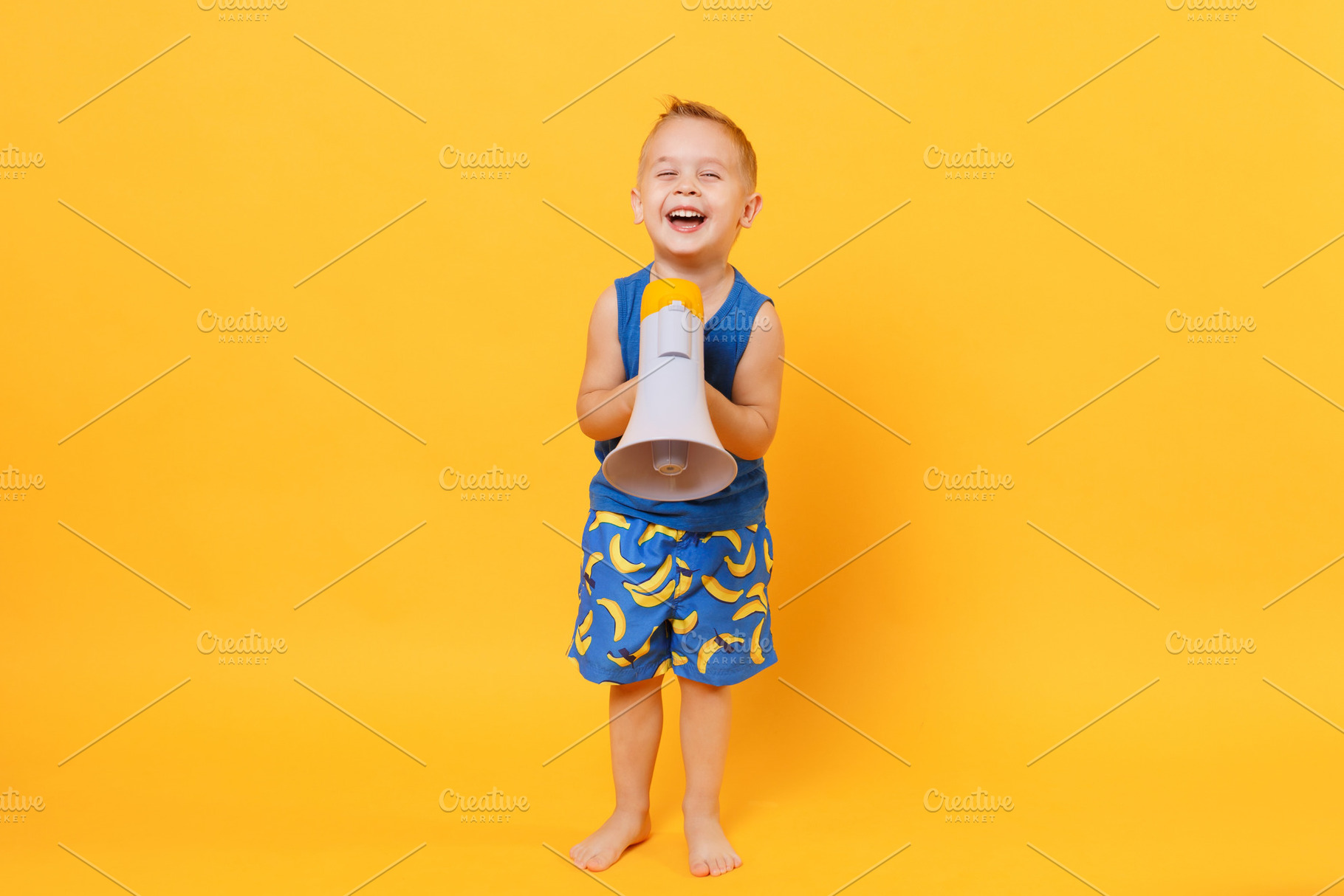 Kid boy 34 years old in blue beach containing emotions, little, and enjoy, a Person Photo by ViDi Studio