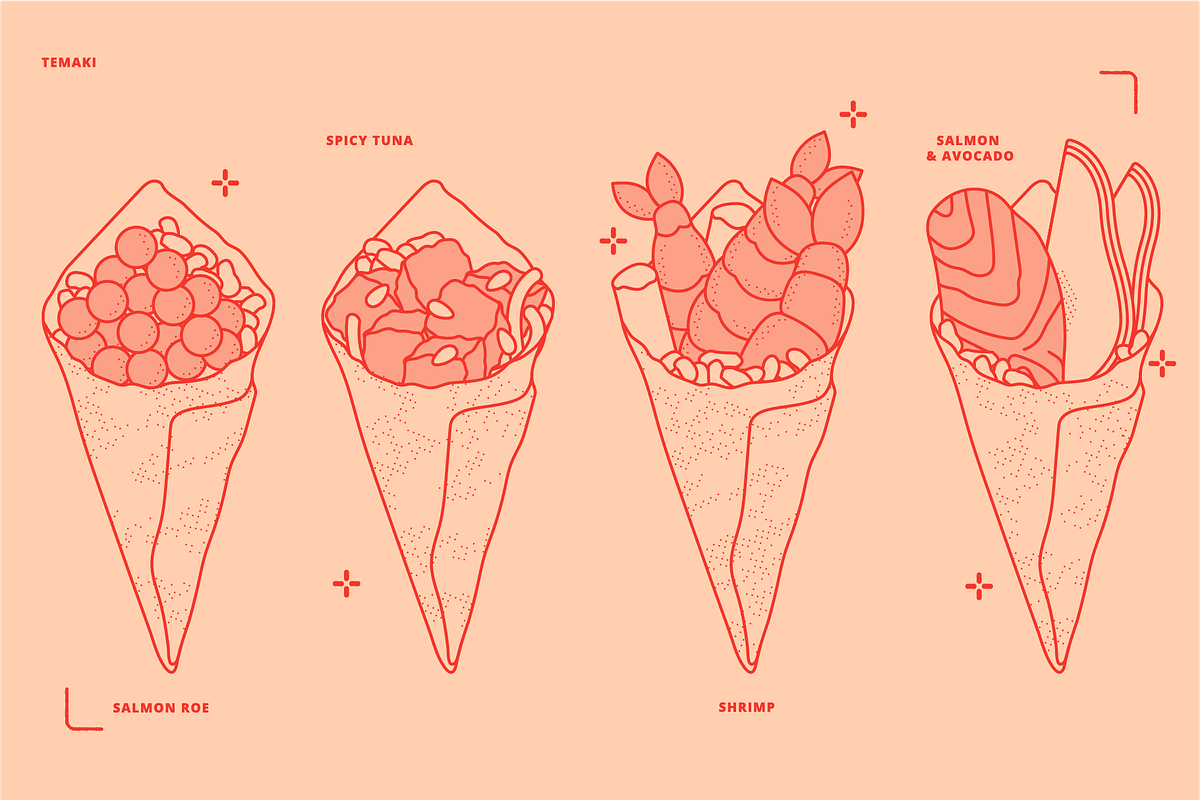 Sushi Vector Food Illustrations, a Food Illustration by TheFoodAtlas (Photo 9 of 15)