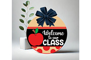 Teacher Classroom Welcome Sign SVG, an Object Graphic by EllaMaiyaali (Thumbnail 1 of 4)