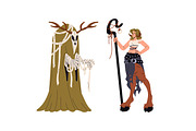 Halloween people set, banner, poster, a Person Illustration by PaperTrident (Thumbnail 8 of 14)