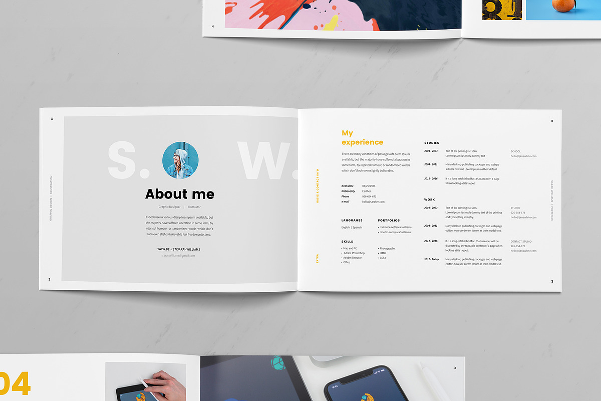 Croma Landscape Portfolio + Resume, a Brochure Template by PageBeat (Photo 2 of 12)