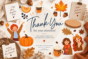 Cozy autumn vector set, a Seasonal Illustration by Universe Mary (Thumbnail 6 of 6)