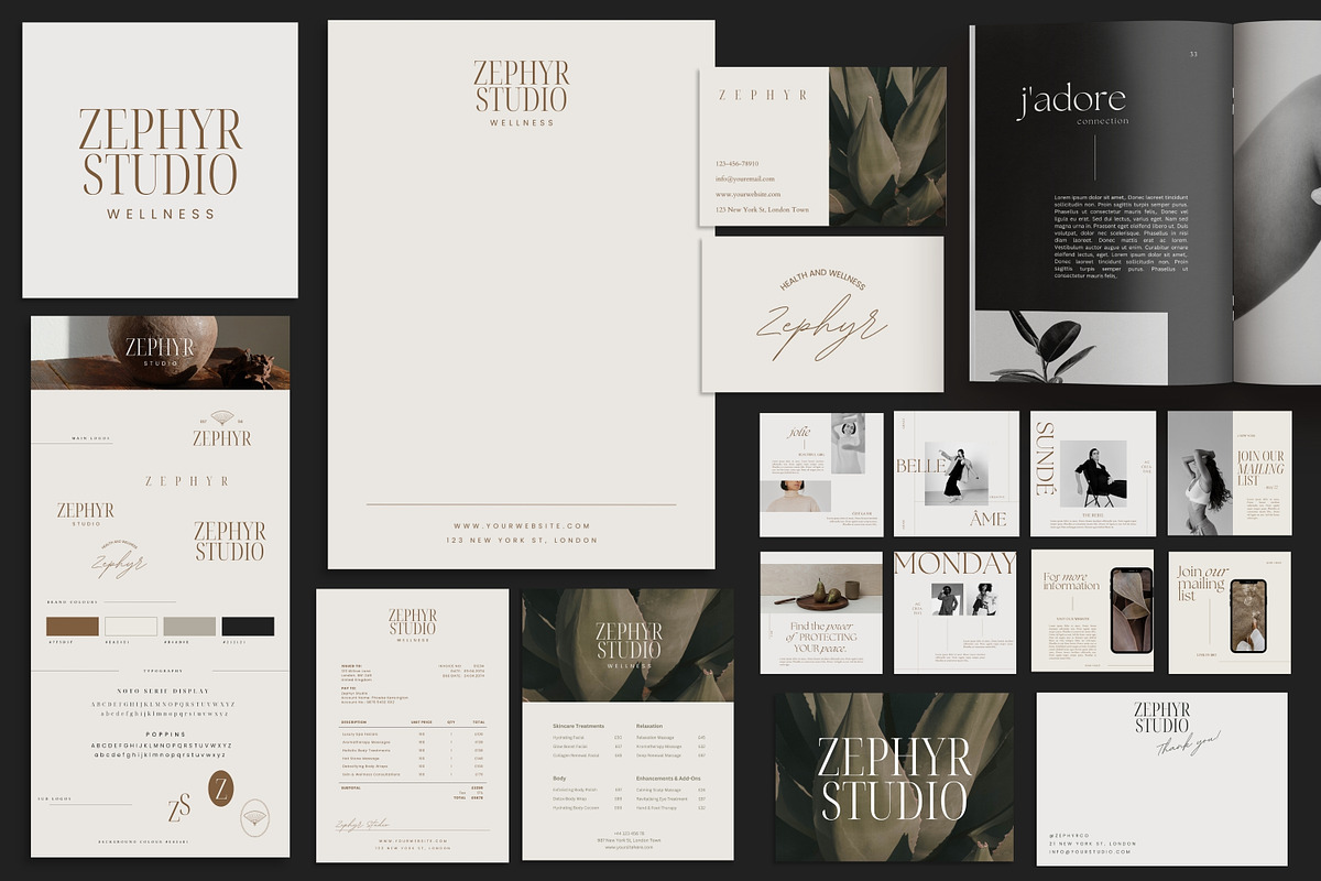 Modern Branding kit | Zephyr, a Branding & Logo Template by Adam and Grace (Photo 6 of 20)