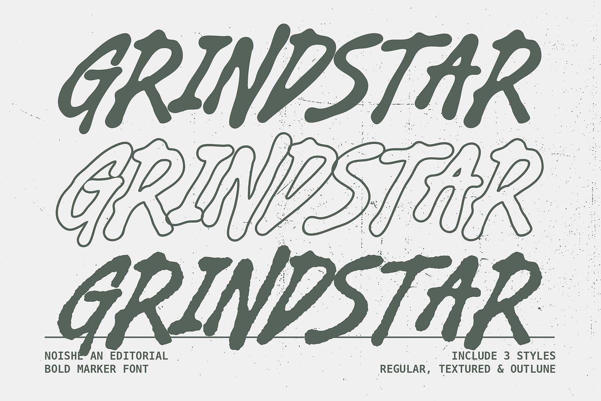 Noishe - Editorial Bold Marker Font, a Handwritten Font by Blankids Studio (Photo 4 of 11)