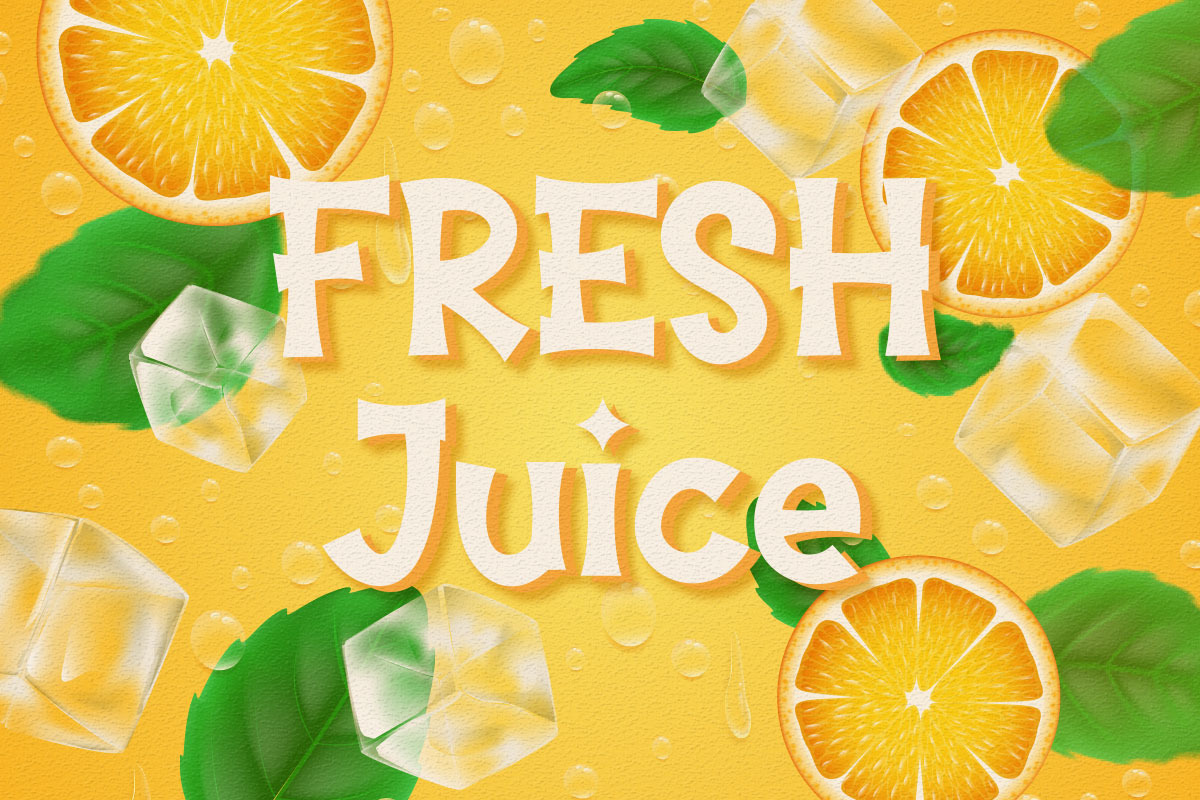 Orange Juice | Display Font, a Sans Serif Font by Almeera Std (Photo 8 of 8)