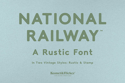 National Railway - A Rustic Font
