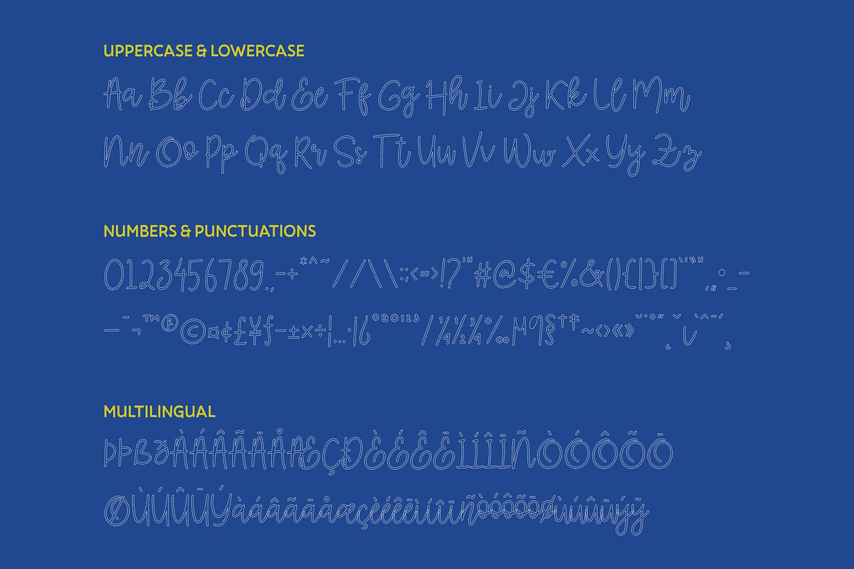 CS Elysia Dashed, a Script Font by Craft Supply Co. (Photo 8 of 8)