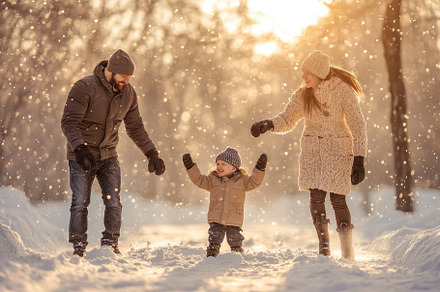 Family enjoying playful moments in s, a Photo by Iftikhar Alam