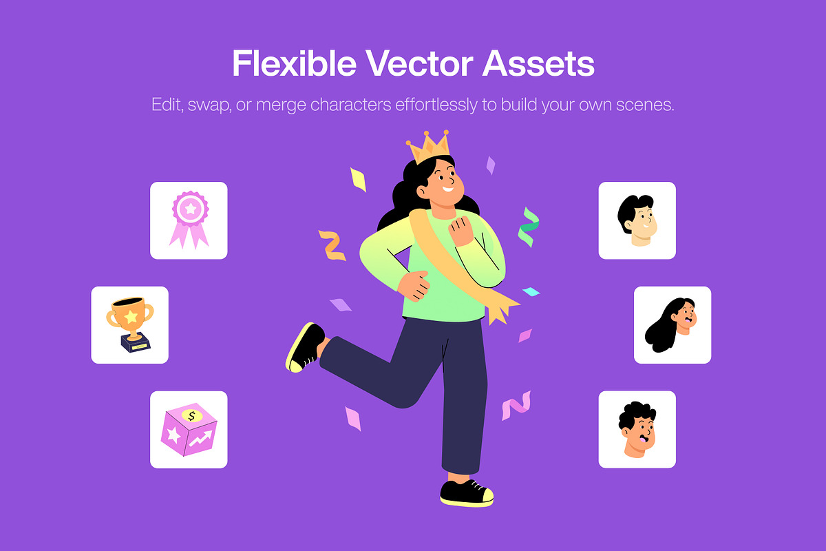 45 Success Flat Illustrations, a Person Illustration by Prosymbols (Photo 4 of 10)