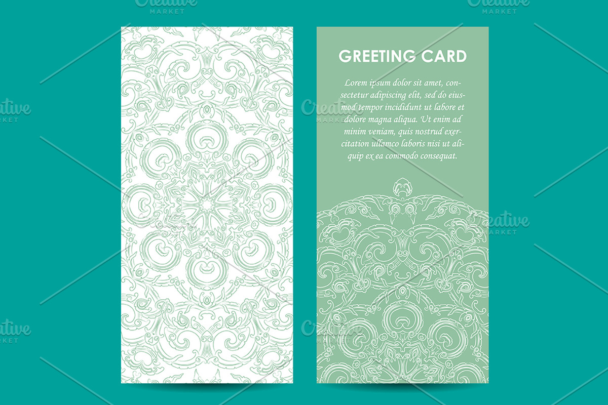 Mandala greeting cards set, a Card Template by Iryna Denysova (Photo 8 of 9)