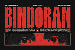 Bindoran - Condensed Sans Modern, a Sans Serif Font by MaikoHatta