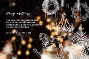 Vintage Christmas Vector Retro Set, a Seasonal Illustration by VerAna (Thumbnail 15 of 18)