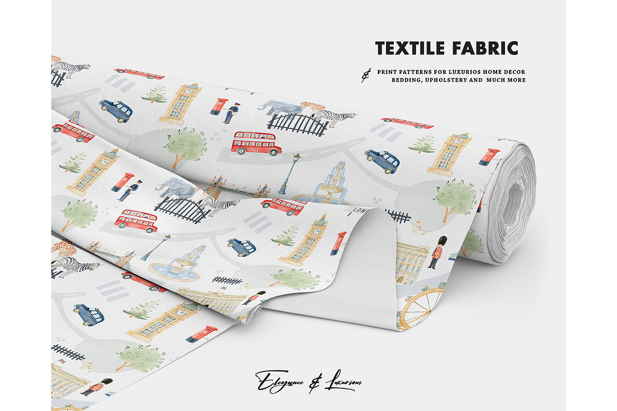 London cityscape pattern map, a Pattern Graphic by Milatoo (Photo 3 of 3)