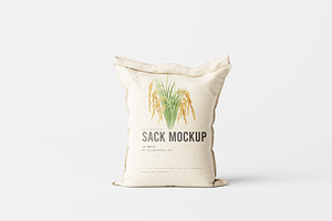 Rice Or Food Sack Mockup