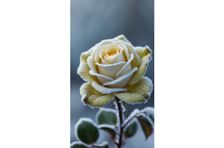 Close-up of a white rose covered in