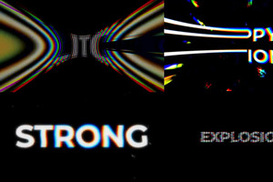 VHS & RGB Glitch Titles Pack. MOGRT