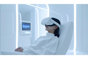 A woman in futuristic white attire, a Health & Medical Photo by Igor Tichonow